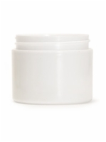 2oz 58mm Double Wall Straight Base WHITE Polypropylene Outer 2-58-DS-WPP